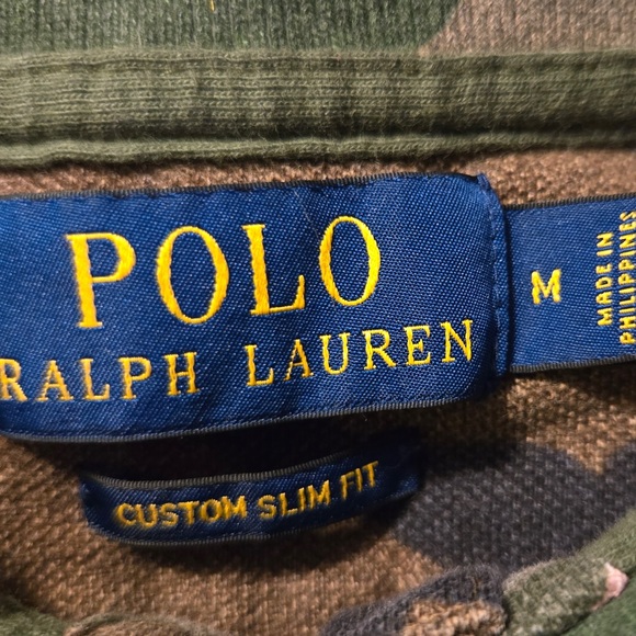 Polo Ralph Lauren Camo Polo Shirt Custom Slim Fit Pink Camo Size M - Picture 7 of 7